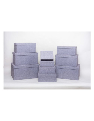 Scatola regalo Amicasa AS0153 10 Set 10 Pz Grigio Assortito