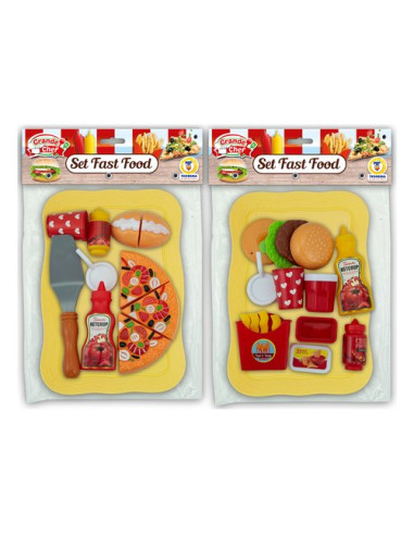 Playset Fast Food con Vassoio Teorema 68084 GRANDE CHEF Assortito