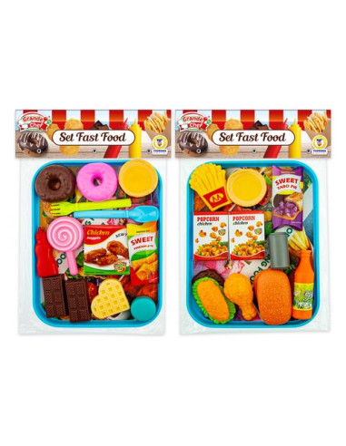 Playset Fast Food con Vassoio Teorema 68122 GRANDE CHEF Assortito