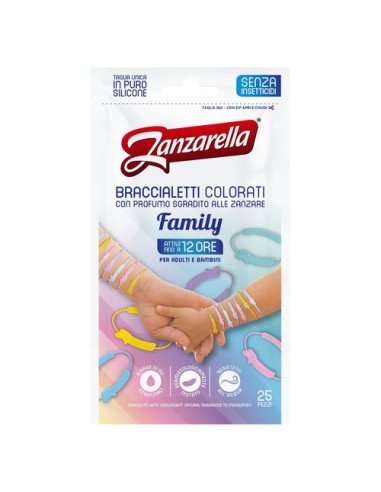 Bracciale antizanzare Zanzarella 1919300 Family 25 pz