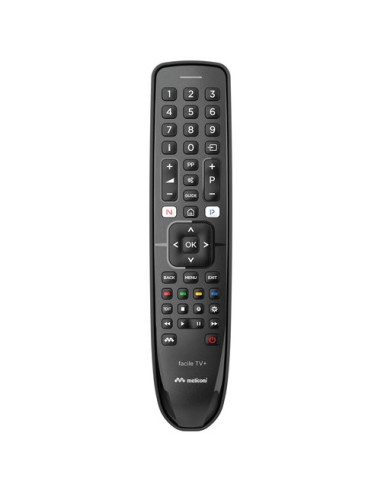 Telecomando tv Meliconi 806079 GUMBODY Facile TV+ Black