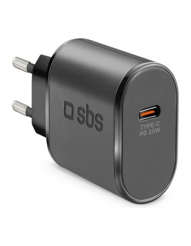 Caricabatterie Sbs TETR1CPD25 WALL CHARGER 25W Power Delivery Black