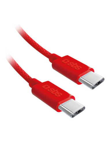 Cavo USB C Sbs TECABLETISSUETCCR 2.0 60W Rosso