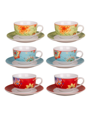 Set tazze te Amicasa Art 40 FLOWERS Colori assortiti