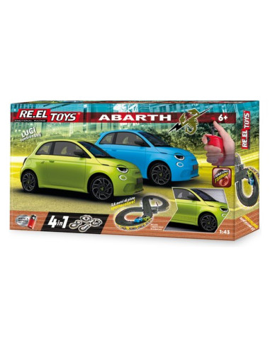 Playset pista Batteria Abarth 500e 1:43 Re. El Toys 0917