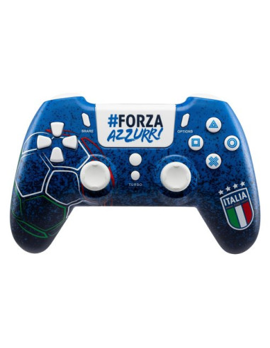 Gamepad Qubick ACP40173 PLAYSTATION 4 FIGC Italia Wireless Blue e Whit