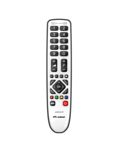 Telecomando tv Meliconi 806170 GUMBODY Pratico 2+ Silver e Black