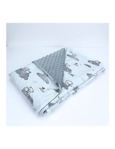 Coperta lettino Baby Idea PLKG Koala grigio