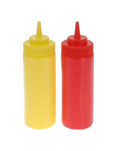 Dosatore alimenti Bbq 314000600 Set 2 pz Squeeze Rosso e Giallo