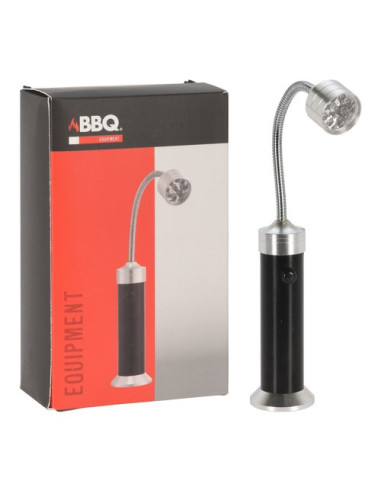 Lampada 9 led batteria Bbq C83500900 Inox e Nero