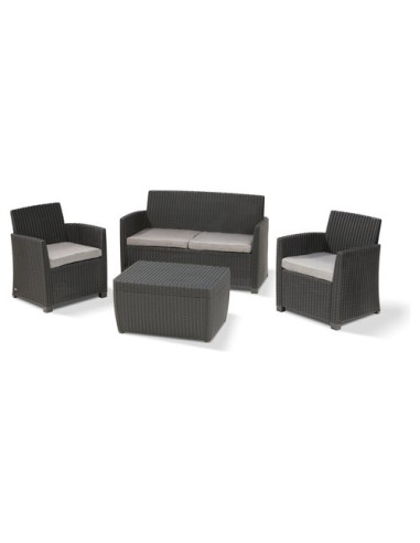 Set da esterno Allibert K231616 MIA Lounge Grafite