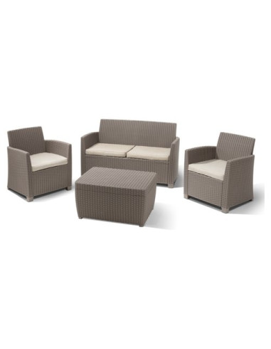 Set da esterno Allibert K231416 MIA Lounge Cappuccino