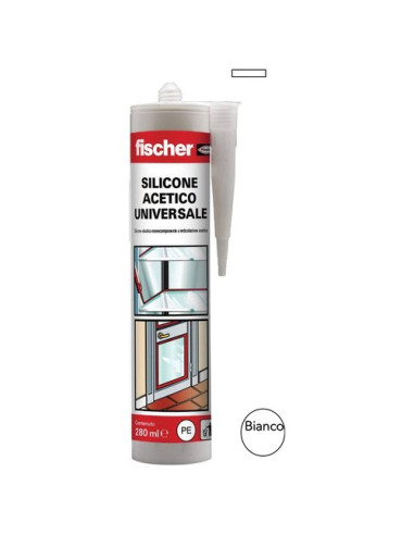 Silicone acetico Fischer 507189 Universale Bianco