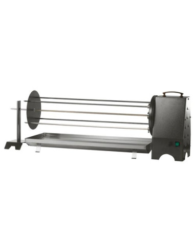 Girarrosto R.Zeta CORTINA A4 Da caminetto 15-18 kg portata Nero e Inox