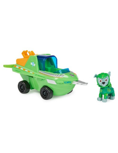 Rocky con veicolo Aqua Pups Spin Master 6066142 PAW PATROL Verde