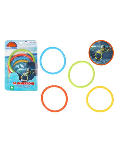 Anelli ad immersione 4 pz Globo 42380 ESTATOYS Colori assortiti