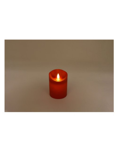 Candela led Pre Qu' Italia D2223 Fiamma con timer Cera rosso