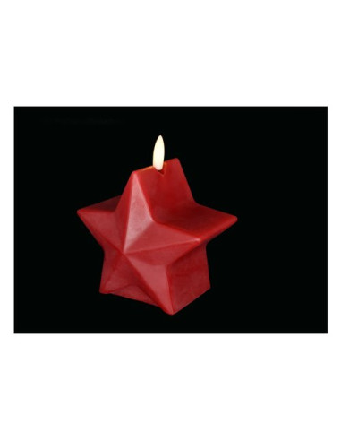 Candela led Pre Qu' Italia D3906 NATALE Stella fiamma con timer Cera r