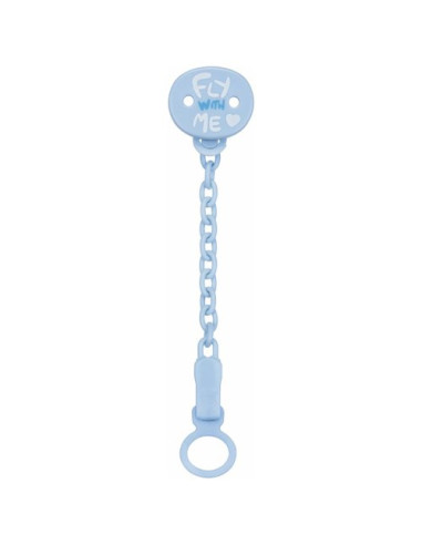 Porta succhietto Chicco 00004084210000 Clip con Catenella Azzurro