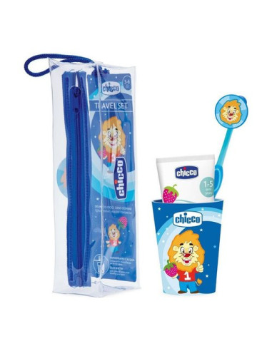 Set igiene orale infanzia Chicco 120990 Tigre 36m+ Blu