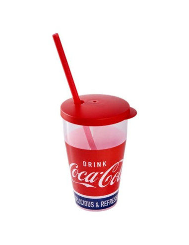 Bicchiere con cannuccia Snips 002001 COCA-COLA Rosso