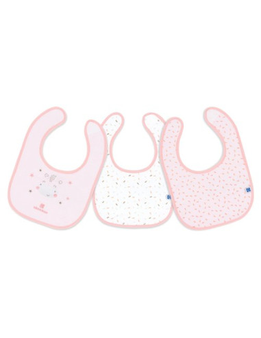 Set bavaglini Kikka Boo 31303030030 Hippo Dream Pink