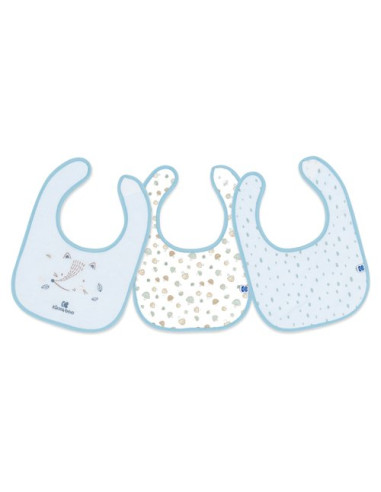 Set bavaglini Kikka Boo 31303030031 Little Fox Blue