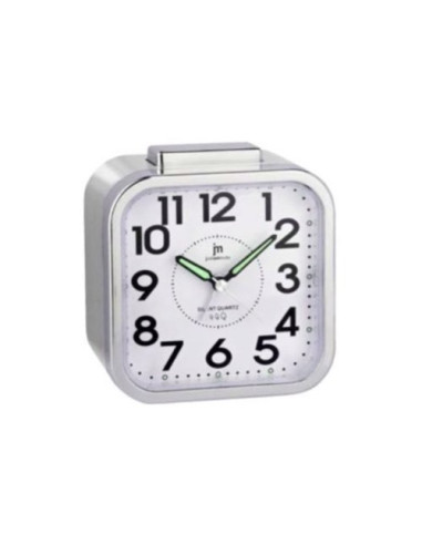 Sveglia Lowell JA7051S JUSTAMINUTE Con funzione snooze Silver