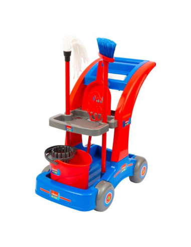 Carrello pulizia giocattolo Grandi Giochi IAM01000 VILEDA Rosso e Blu