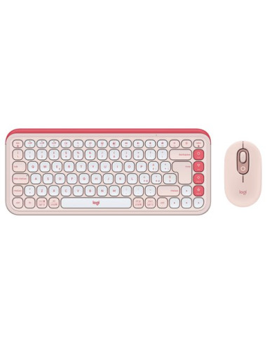 Tastiera e mouse Logitech 920 013117 POP Icon Combo Rose e Off white