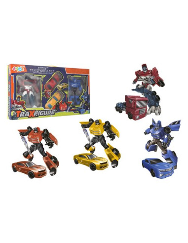 Set 4 robot/autoTraxfigure W’TOY Globo 42569 Assortito