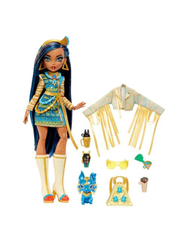 Bambola Mattel HPD53 MONSTER HIGH Snodata con cucciolo Assortito