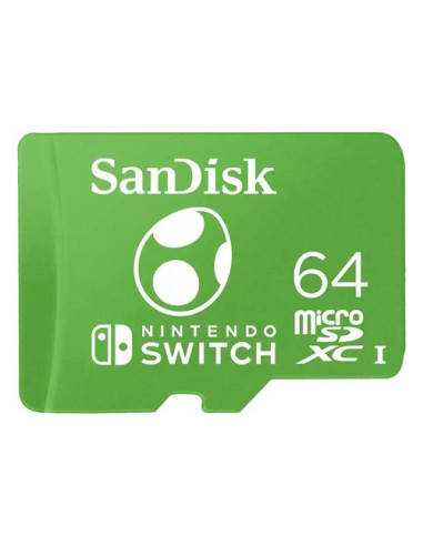 Scheda di memoria Sandisk SDSQXAO 064G GN6ZN SWITCH Nintendo Green