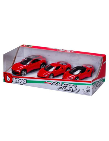 Set auto modelli Bburago 18 36102 FERRARI Race & Play