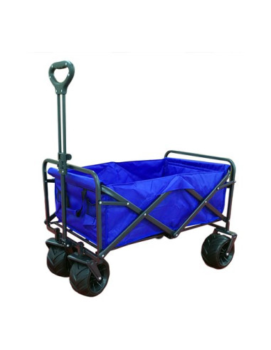 Carrello spiaggia Amicasa Telescopico ruote larghe portata 80 kg Nero