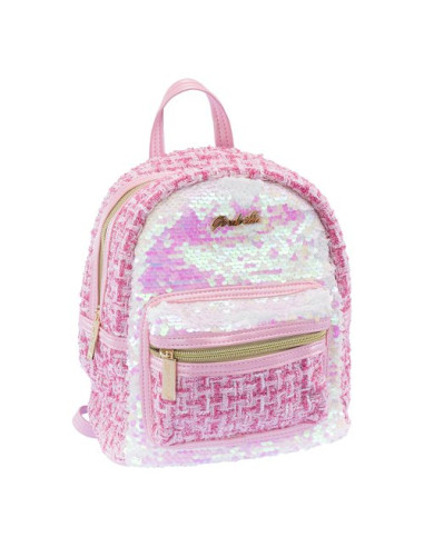 Zainetto Nice 19146 GIRABRILLA Tweed backpack Rosa