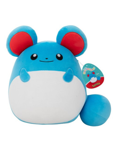 Peluche Jazwares SQ012000 SQUISHMALLOW Pokemon Marill Azzurro e Bianco