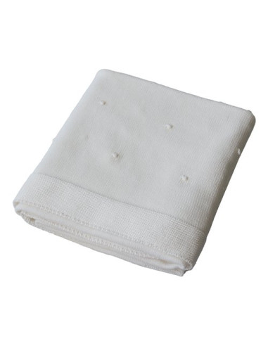 Coperta lettino Italbaby 020 2200 05 MORBIDO POIS Maglia Bianco