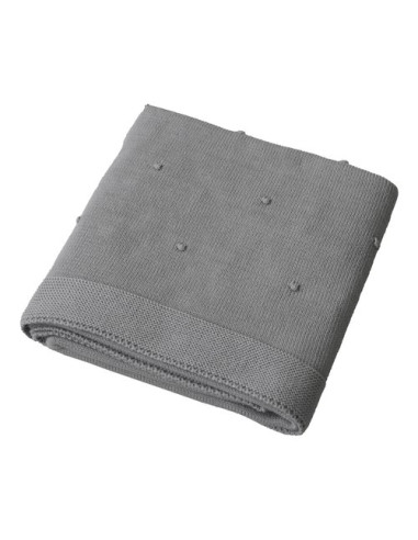 Coperta lettino Italbaby 020 2200 08 MORBIDO POIS Maglia Grigio