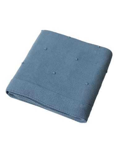 Coperta lettino Italbaby 020 2200 02 MORBIDO POIS Maglia Avio