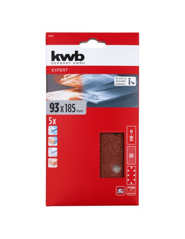 Set fogli abrasivi levigatrice Kwb 49817908 QUICK STICK