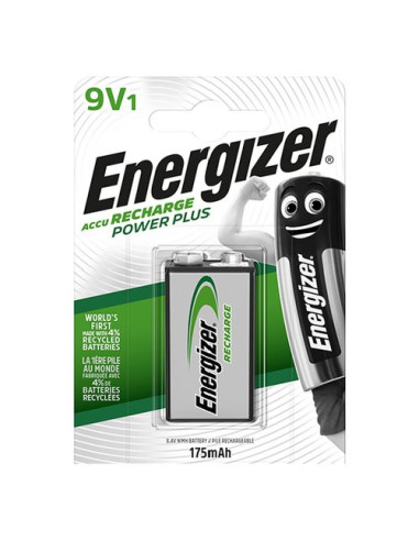 Batteria Transistor 9V ricaricabile Energizer POWER PLUS