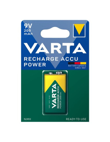 Batteria Transistor 9V ricaricabile Varta 056722101401 RECHARGE ACCU P