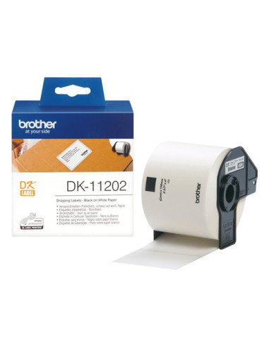 Rotolo etichettatrice Brother DK11202 DK TAPE 300 Etichette per spediz