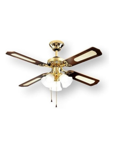 Ventilatore soffitto Perenz 7060 OL BOUQUET Ottone e Legno