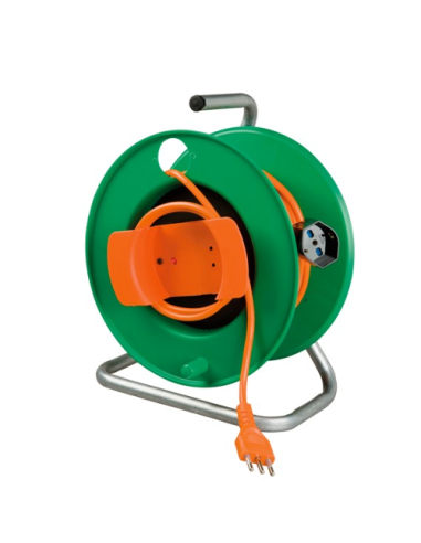 Avvolgicavo elettrico Poly Pool PP0719 1P Arancio e Verde