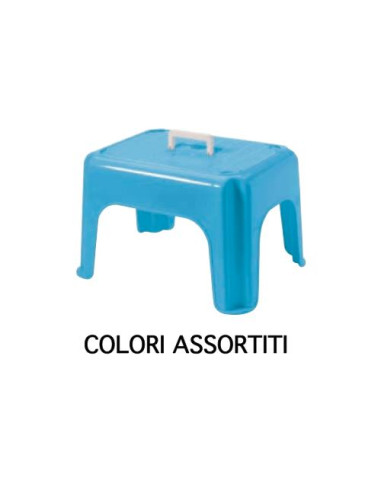 Sgabello bagno Tontarelli 8101194 DUMBO STOOL Impilabile con Manico As