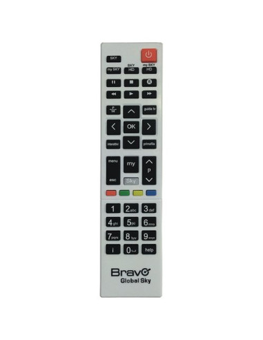 Telecomando decoder Bravo 90100910 GLOBAL SKY Silver