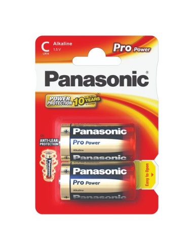 Batteria Mezza Torcia C Panasonic LR14PPG 2BP PRO POWER