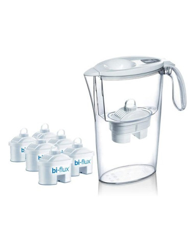 Caraffa filtrante Laica J996010 STREAM Kit con 6 filtri Bi Flux Clear